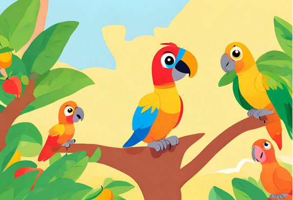 The Clever Parrot and the Mango Tree: A Indian Folktale about Teamwork